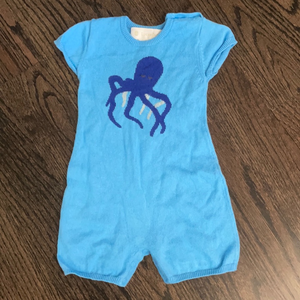 Lucky Jade blue romper 0/3m